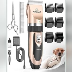 New Dog Clipper Low Noise, Dog Grooming Kit with Rechargeable, Pet Shaver
